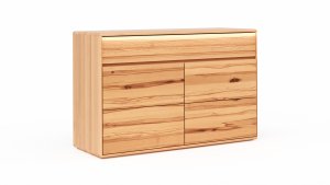 Sideboard Hillsboro - inkl. Beleuchtung, Buche/Kernbuche natur, geölt