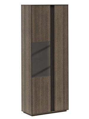 Vitrine Saratoga - Buche massiv, silbergrau geölt