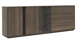 Sideboard Saratoga - Buche massiv, silbergrau geölt