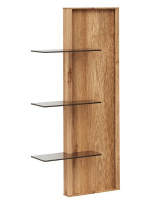 Wandregal Saratoga - rechtsseitig, Wildeiche massiv, natur geölt