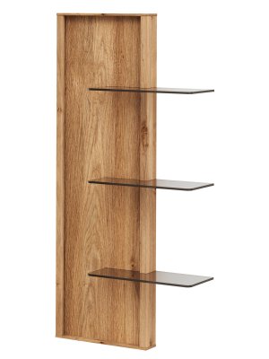 Wandregal Saratoga - linksseitig, Wildeiche massiv, natur geölt