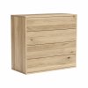 Sideboard Williston - Wildeiche bianco, Schubkastenfront sandgestrahlt
