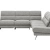 Ecksofa San Fernando – Ecke links mit 2-Sitzer, Armlehne verstellbar, Rückenlehne/Sitztiefe verstellbar, Relaxfunktion motorisch,  Stoff, Grau