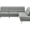 Ecksofa San Fernando – Ecke links mit 2-Sitzer, Armlehne verstellbar, Rückenlehne/Sitztiefe verstellbar,  Relaxfunktion motorisch, Stoff, Eisblau