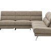 Ecksofa San Fernando – Ecke links mit 2-Sitzer, Armlehne verstellbar, Rückenlehne/Sitztiefe verstellbar,  Relaxfunktion motorisch, Stoff, Latte
