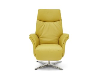 TV-Sessel Sao Paulo - Relaxfunktion motorisch, Größe L, Leder, Curry