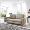 Sofa Colombia - 2,5-Sitzer, Leder, Taupe