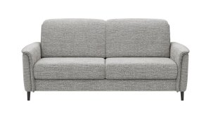 Sofa Bolivien - 2,5-Sitzer groß, Kopfteil verstellbar, Stoff, Grau