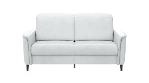 Sofa Bolivien - 2,5-Sitzer mit Relaxfunktion/Kopfteilverstellung motorisch, Leder, Eisblau