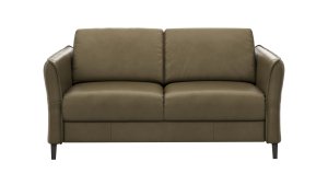 Sofa Mendoza - 2-Sitzer, Armlehne verstellbar, Leder, Braungrün
