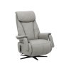 TV-Sessel Swing - Relaxfunktion/Aufstehhilfe motorisch, Größe M, Leder, Steingrau
