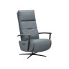 TV-Sessel Lima - Größe M, Relaxfunktion motorisch, Leder, Eisengrau
