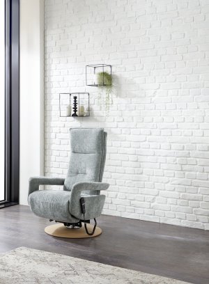 TV-Sessel Lima - Größe M, Relaxfunktion motorisch, Stoff, Mint