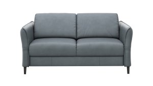 Sofa Mendoza - 2-Sitzer, Armlehne verstellbar, Leder, Eisengrau