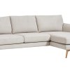 Ecksofa Sutton - 2-Sitzer mit Longchair rechts, Stoff, Beige