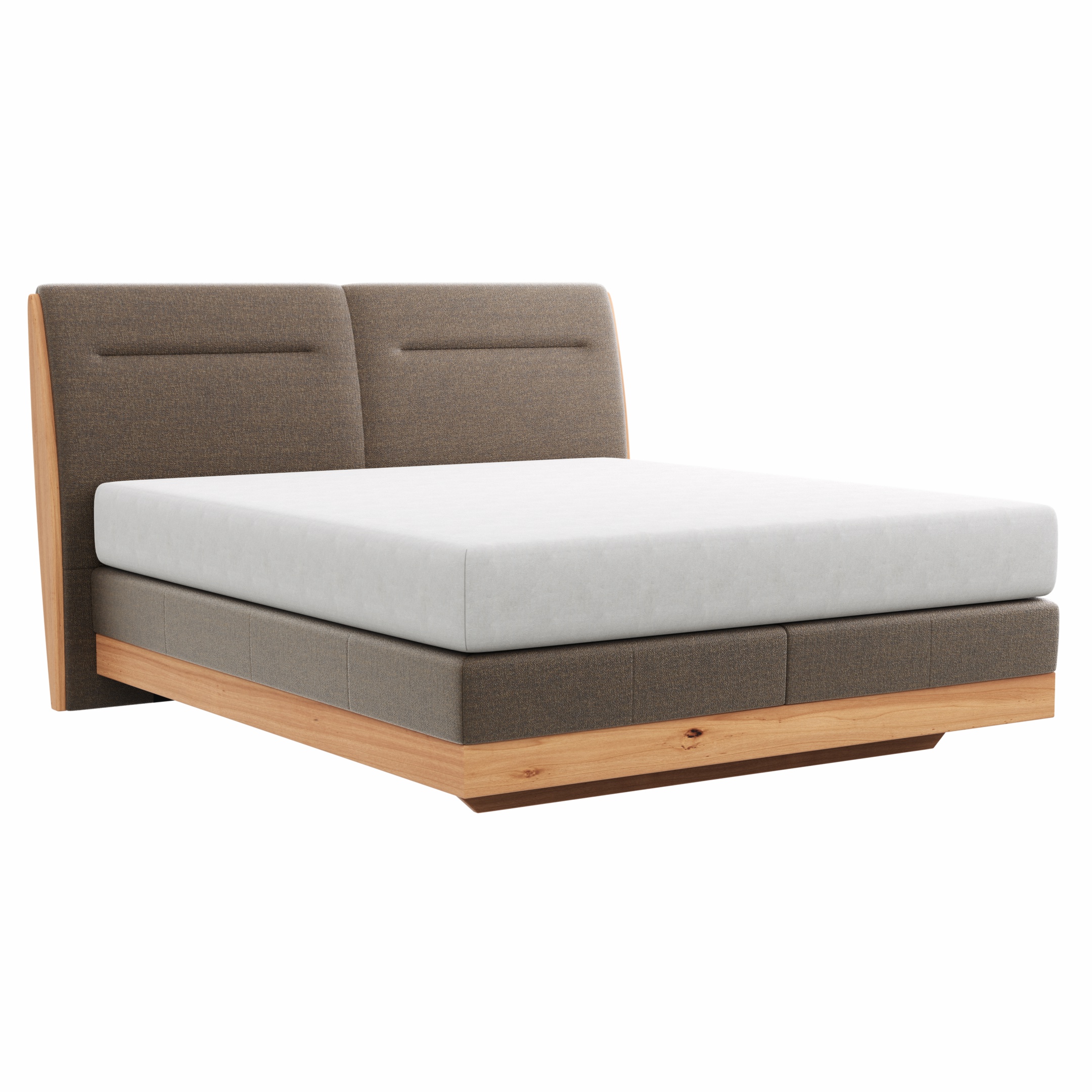 Boxspringbett Alpin Luxe - Liegefläche ca. 180x200 cm, Stoff, Braun