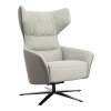 Drehsessel Houston Relax - Größe M, inkl. Relaxfunktion + Gasdruckfeder, Stoff, außen Taupe/innen Natur