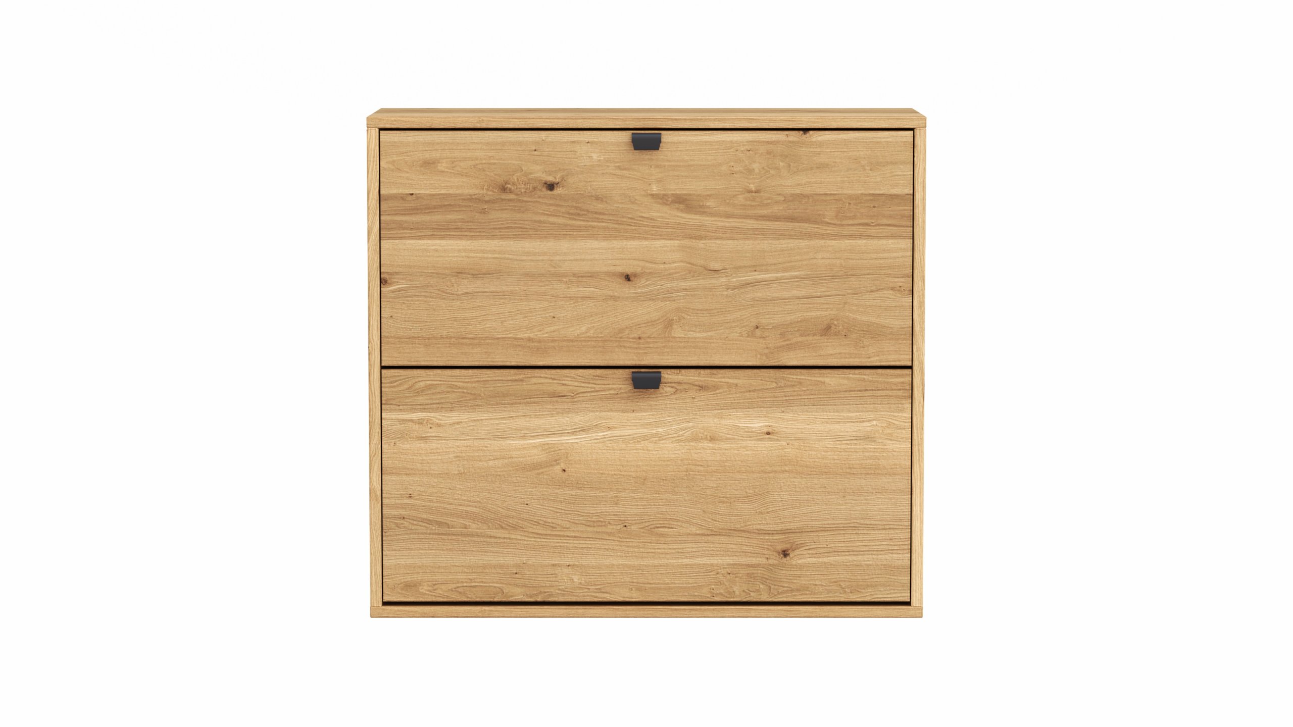 Schuhschrank Williston - Korpus Wildeiche massiv / Front sandgestrahlt