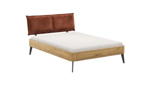 Bettgestell 1660 - Liegefläche ca. 140x200 cm, Wildeiche massiv, geölt