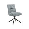 Stuhl Calgary - drehbar, Stoff, Hellblau