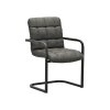 Armlehnstuhl Cambridge - Leder, Anthrazit