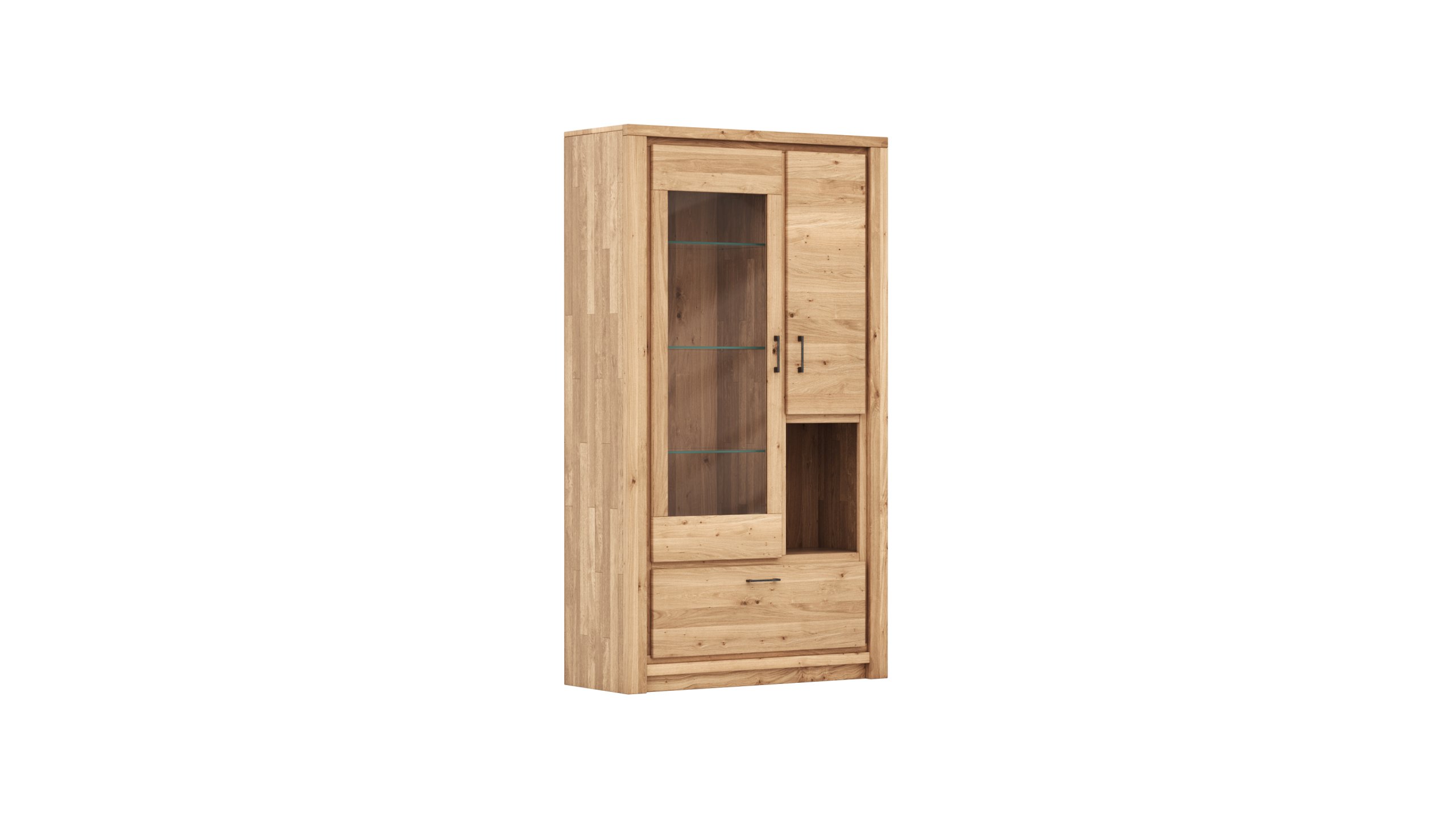 Vitrine Farmingdale - Eiche massiv, legno