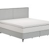 Boxspringbett Alpin - Liegefläche ca. 180x200 cm, Stoff, Grau