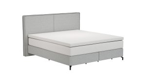 Boxspringbett Alpin - Liegefläche ca. 180x200 cm, Stoff, Grau