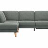 Ecksofa Rockport A - Ecke links mit 2,5-Sitzer inkl. Relaxfunktion (motorisch), Stoff, Grau