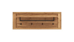 Garderobenpaneel Farmingdale - Eiche massiv, natur geölt