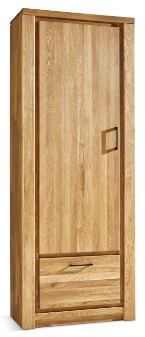 Garderobenschrank Farmingdale - Linksanschlagend, Eiche massiv, natur geölt