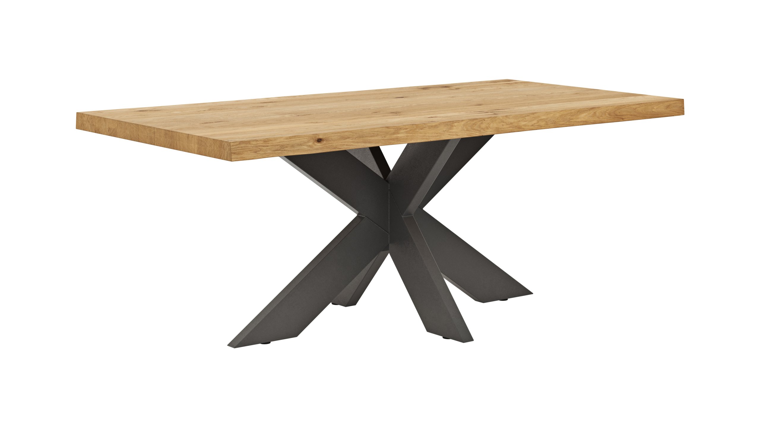 Esstisch Clifton - LB ca. 200x100 cm, Wildeiche massiv