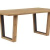 Esstisch Belfast - LB ca. 180x100 cm, Eiche massiv, mit Metalleinlage im Gestell
