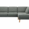 Ecksofa Rockport A - 2,5-Sitzer mit Ecke rechts, Stoff, Grau