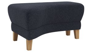 Hocker Stamford - gebogen, Links, LB ca. 89x65 cm, Stoff, Dunkelblau