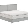 Boxspringbett Alpin - Liegefläche 200x200cm, Stoff, Grau