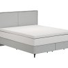 Boxspringbett Alpin - Liegefläche 160x200cm, Stoff, Grau