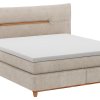 Boxspringbett Alpin - Liegefläche ca. 180x200 cm, Stoff, Graubeige