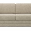 Sofa Lakeville - 2-Sitzer inkl. Schlaffunktion, Gestell Schwarz, Stoff, Beige