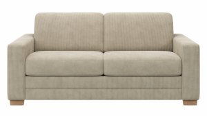 Sofa Lakeville - 2-Sitzer inkl. Schlaffunktion, Gestell Schwarz, Stoff, Beige