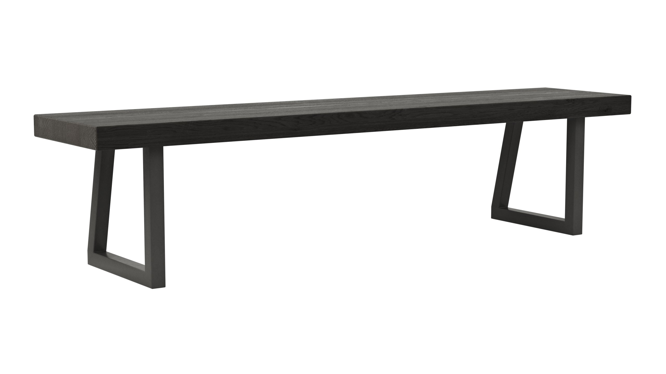 Holzbank Clifton - Breite ca. 180cm, Zerreiche massiv, smoked