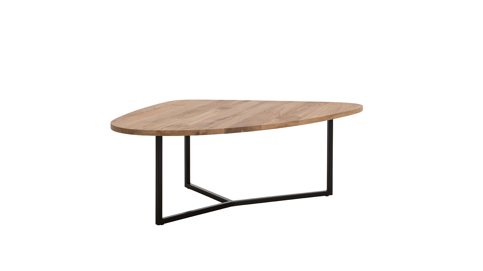 Couchtisch Karasu - Sirco, LBH ca. 90x96x39 cm, Eiche massiv, natur gewachst