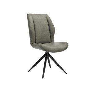 Stuhl Dalyan - drehbar, Stoff, Grau