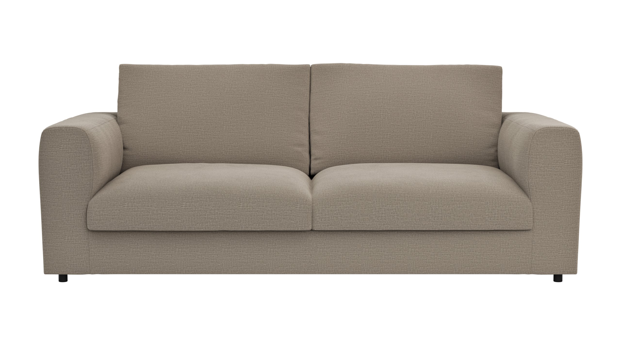 Sofa Stormy - 3-Sitzer, Stoff, Graubeige