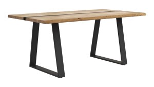Esstisch Kima - LB ca. 180x100 cm, Wildeiche massiv mit Epoxid-Harz