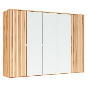 Drehtürenschrank Tigris - inkl. Passepartout, B. ca. 305 cm, Kernbuche massiv, geölt