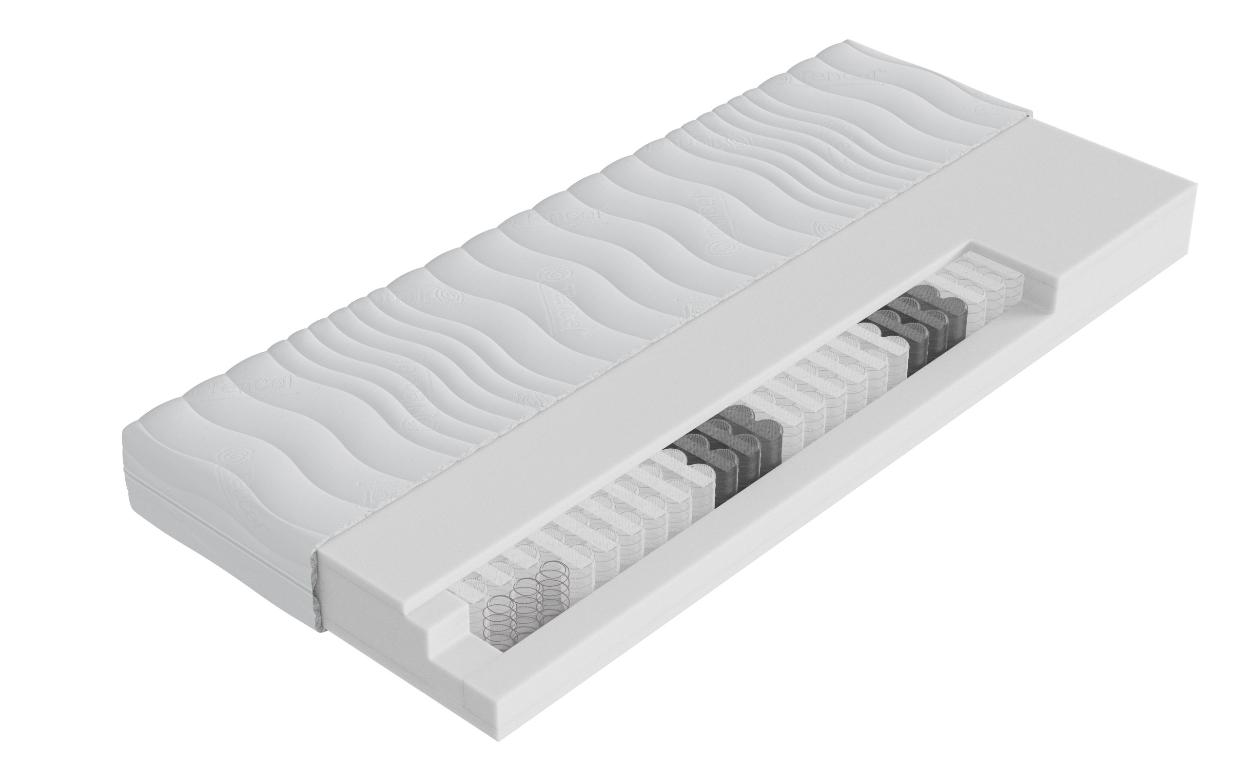 Tonnentaschenfederkernmatratze Natura Alpin TFK 400 - 90x200cm, H3 fest