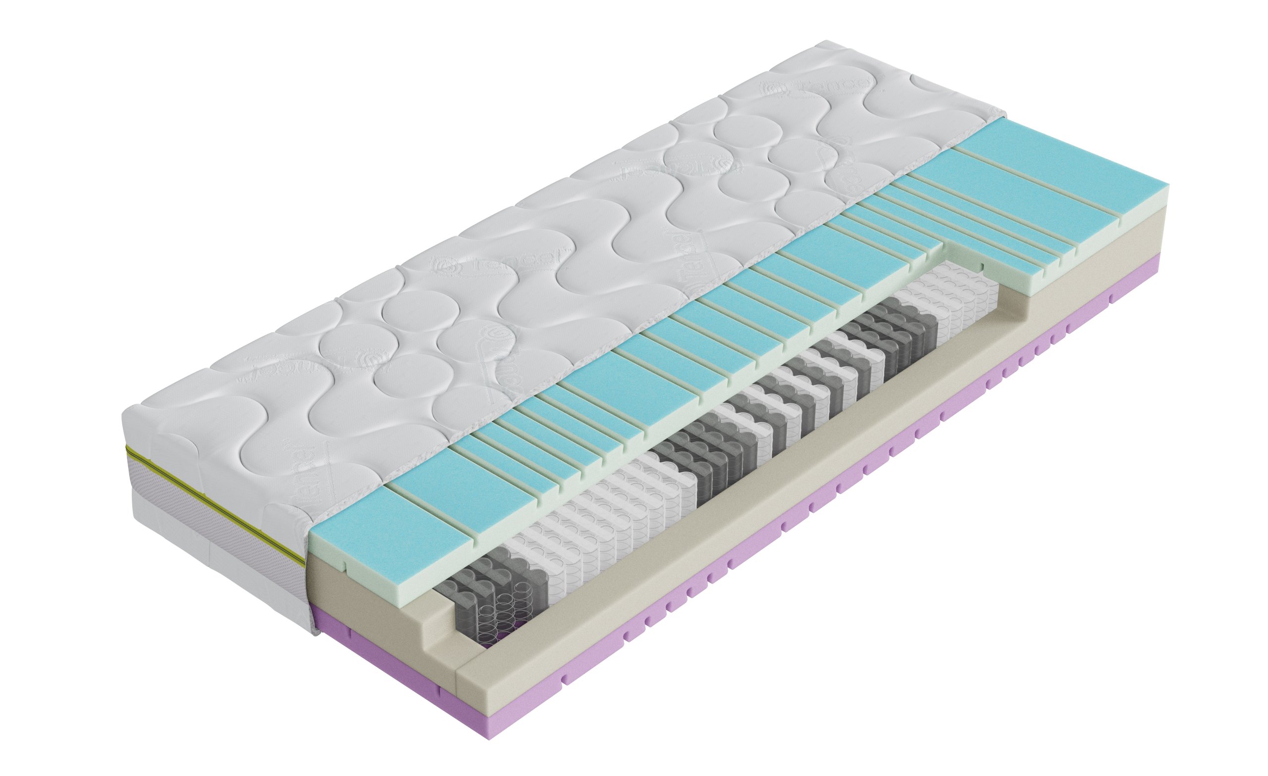 Tonnentaschenfederkernmatratze Natura Alpin Aqua Cool TFK-PM - 180x200cm, H2 medium