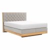 Boxspringbett Alpin Luxe - Liegefläche ca. 160x200 cm, Stoff, Graubeige