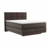 Boxspringbett Alpin Luxe - Liegefläche ca. 160x200 cm, Stoff, Dunkelbraun